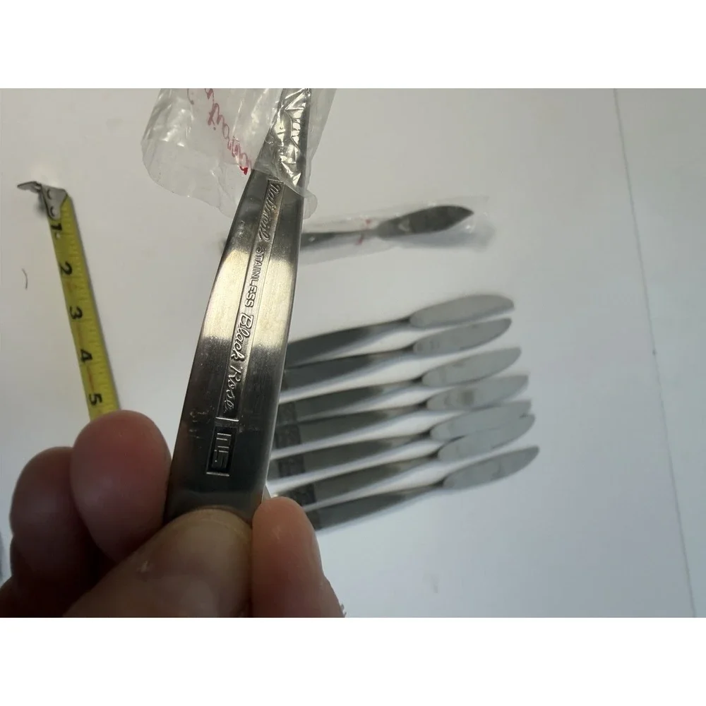 National Stainless Black Rose Japan 7 Dinner Knives Butter Knife Sugar Spoon
